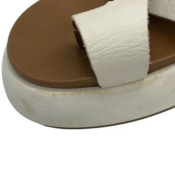 Varese Ivory Toe Ring Platform Sandals Ankle Strap Modern Chunky Size 38 / 7.5 - Picture 12 of 14